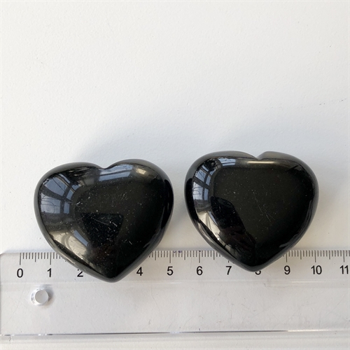 Obsidian Sort Hjerte 4,5 cm